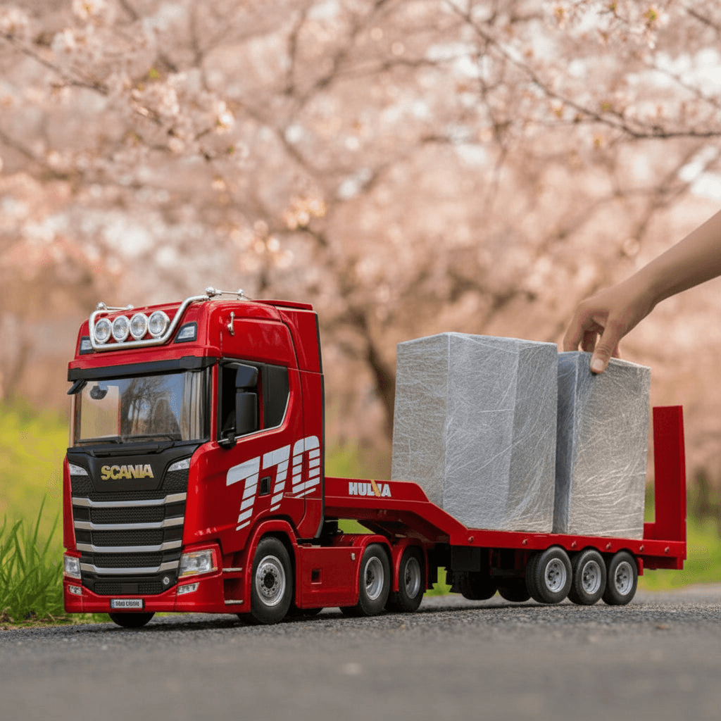 Huina 1501A 770S 1:18 RC Tractor Truck with Flatbed Trailer
