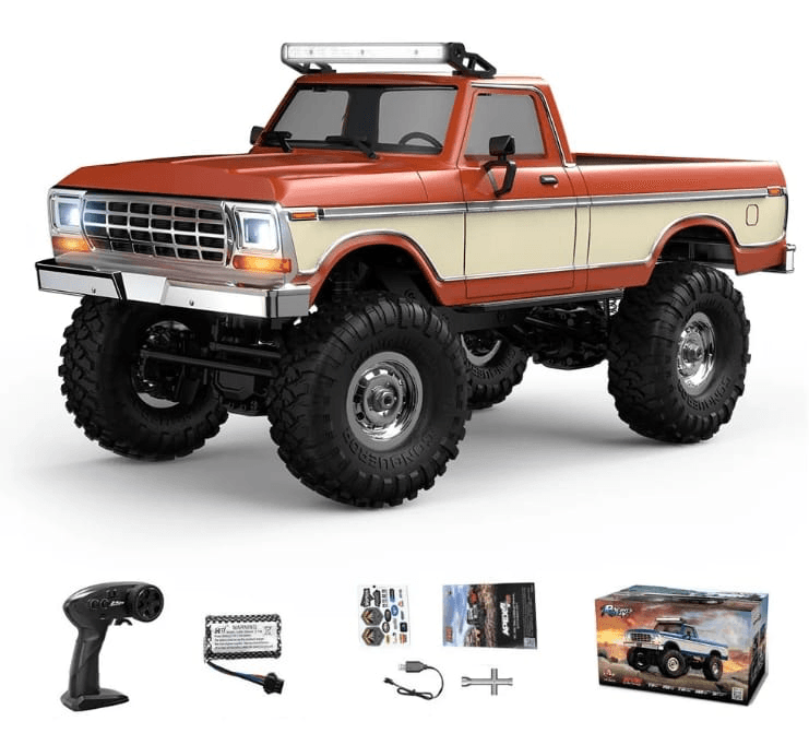 HB R1611 1:16 Retro Ford F150 Orange/blue 4WD RC climbing truck